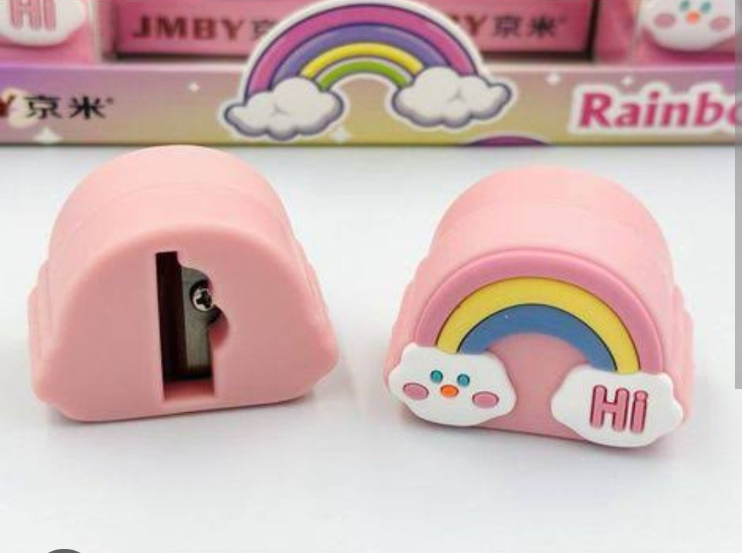 1pc Cartoon Rainbow Shaped Pencil Sharpener!