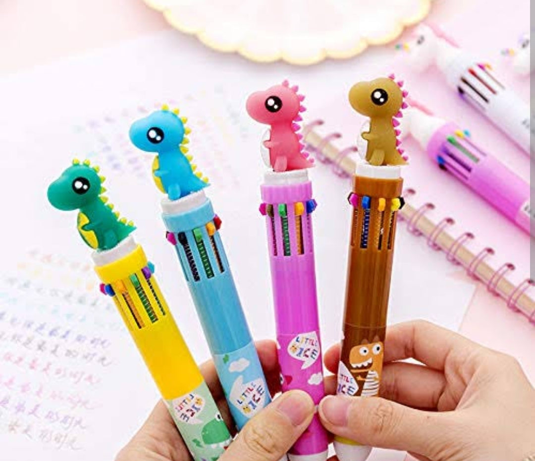 Cartoon Multicolor Pen | 10 Colour Creative Pen!