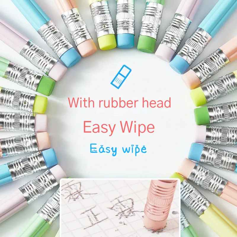 1Pair Petal Pencil HB Macaron Resin Pencils!