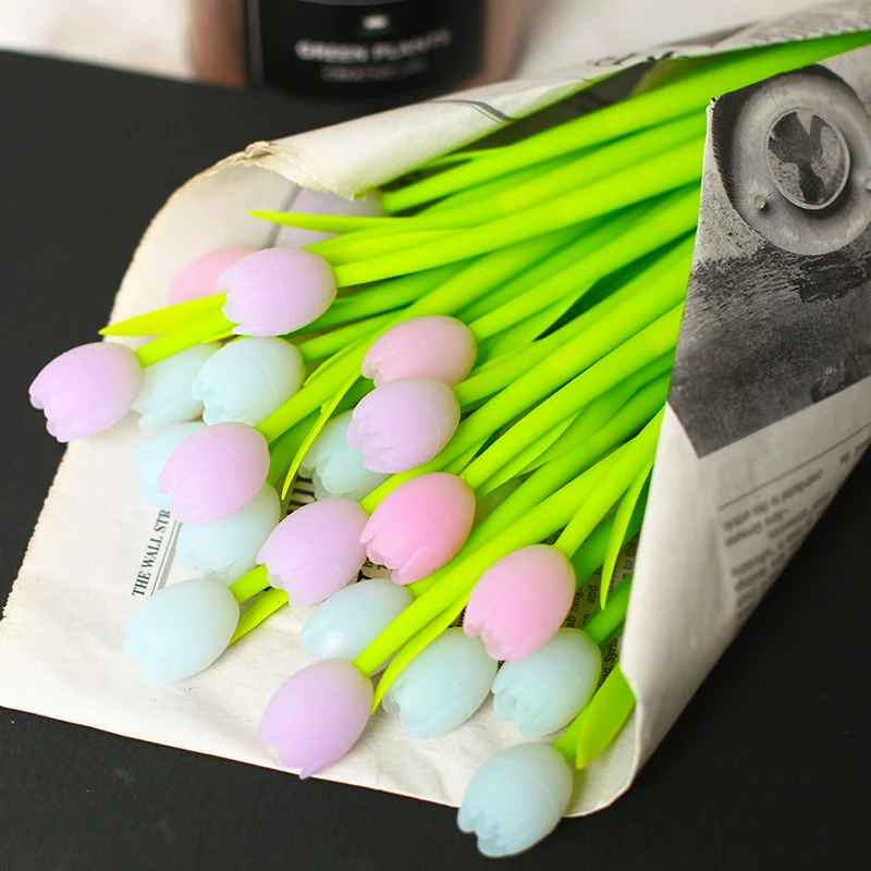 Tulip Colour Changing Flower Plastic Gel Pens!
