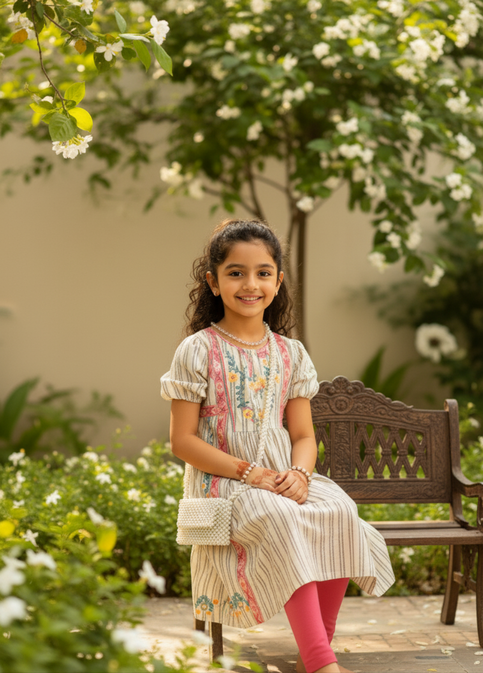 Charming pearl Bead Bags for Girls
