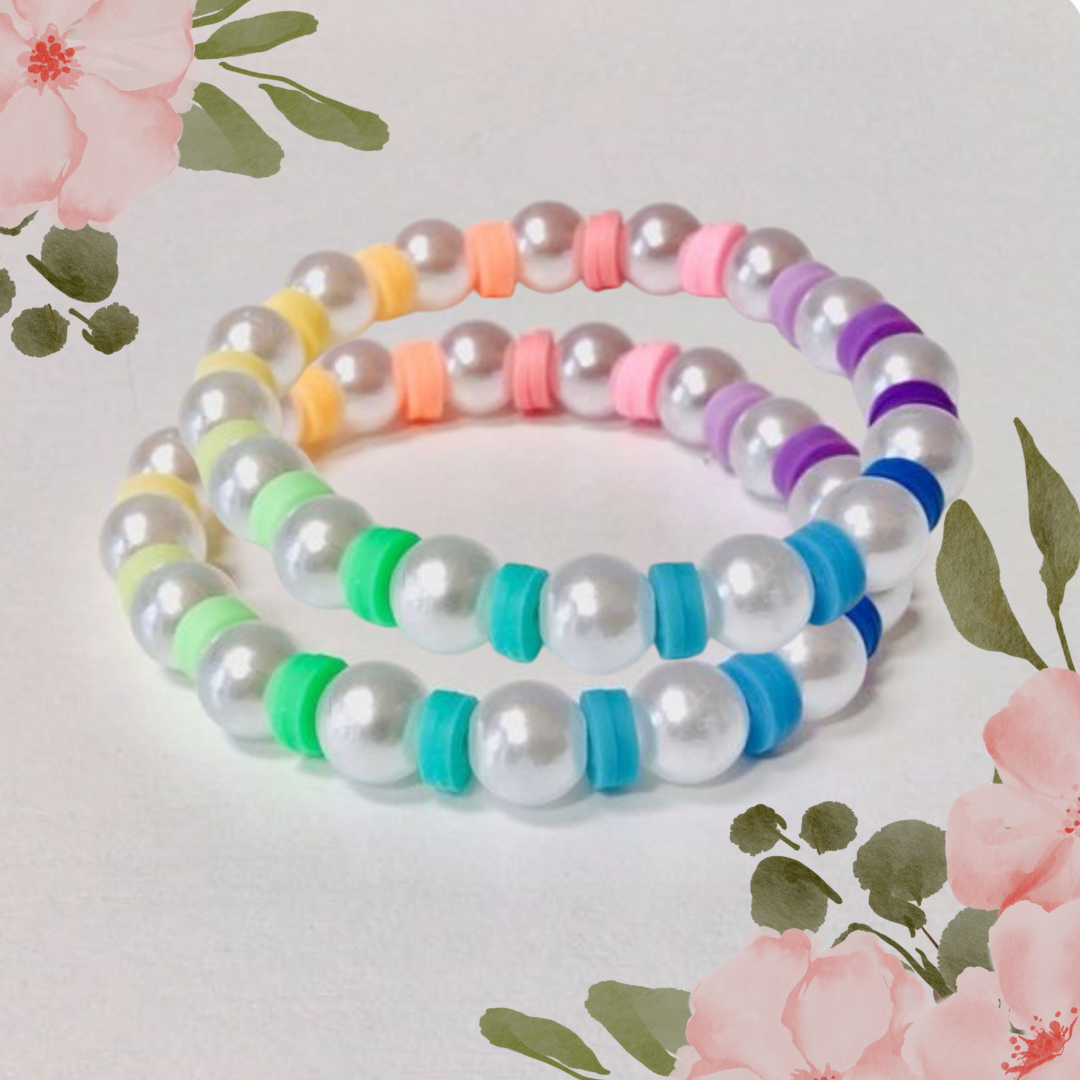 "Brighten Your Style with Colorful Clay Bead Bracelets!