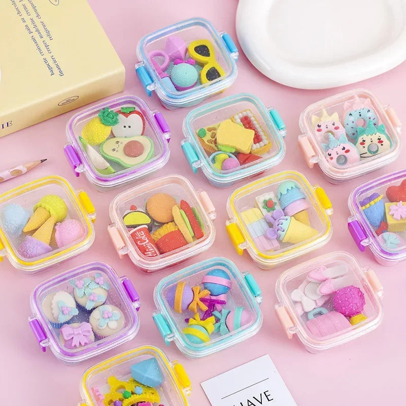 Lunch Box Eraser Set Lovely Eraser Soft Pencil Eraser!