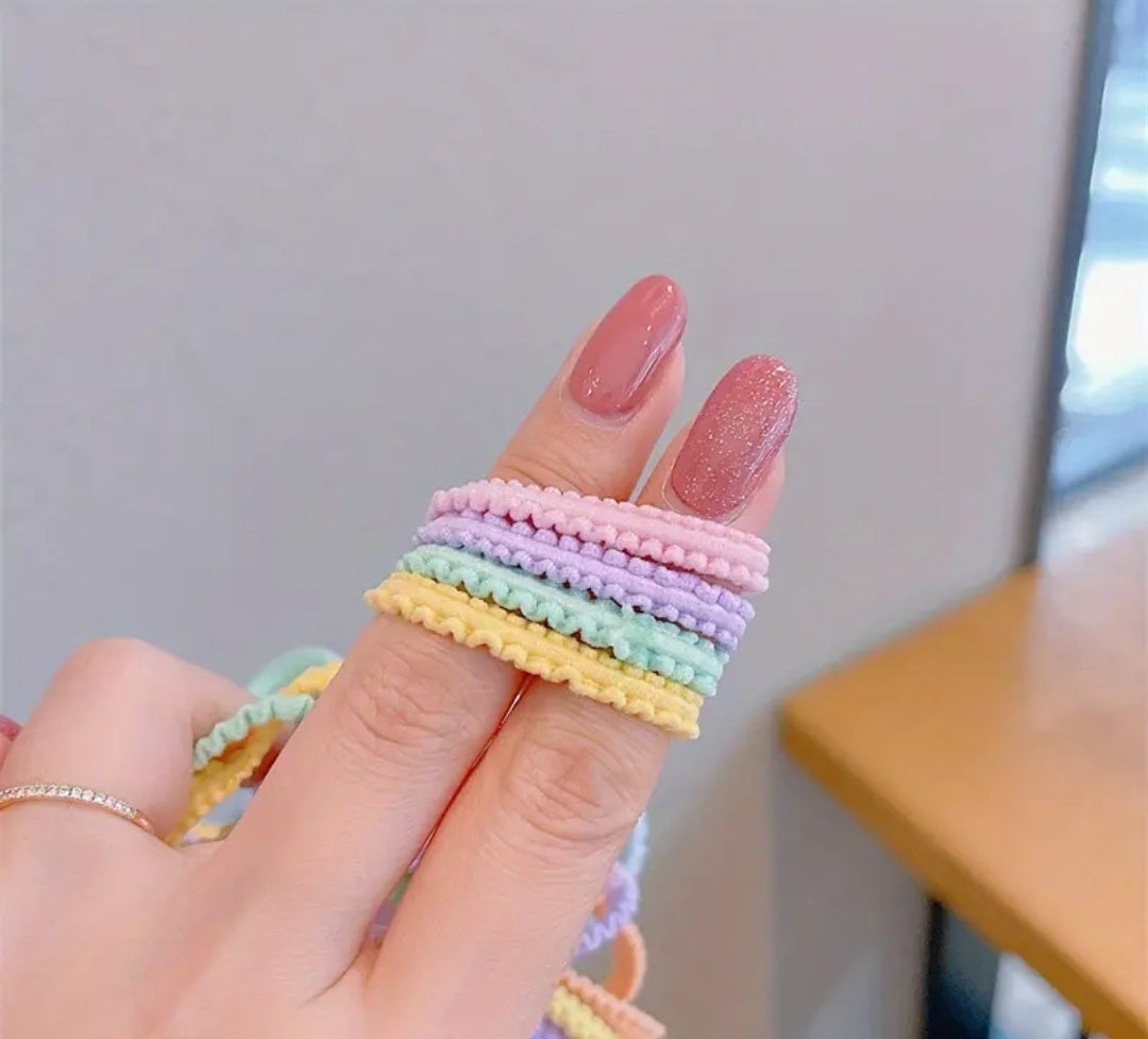 10pcs Colorful Girls Hair Rope, Elastic Hair Bands, Hair Accessories