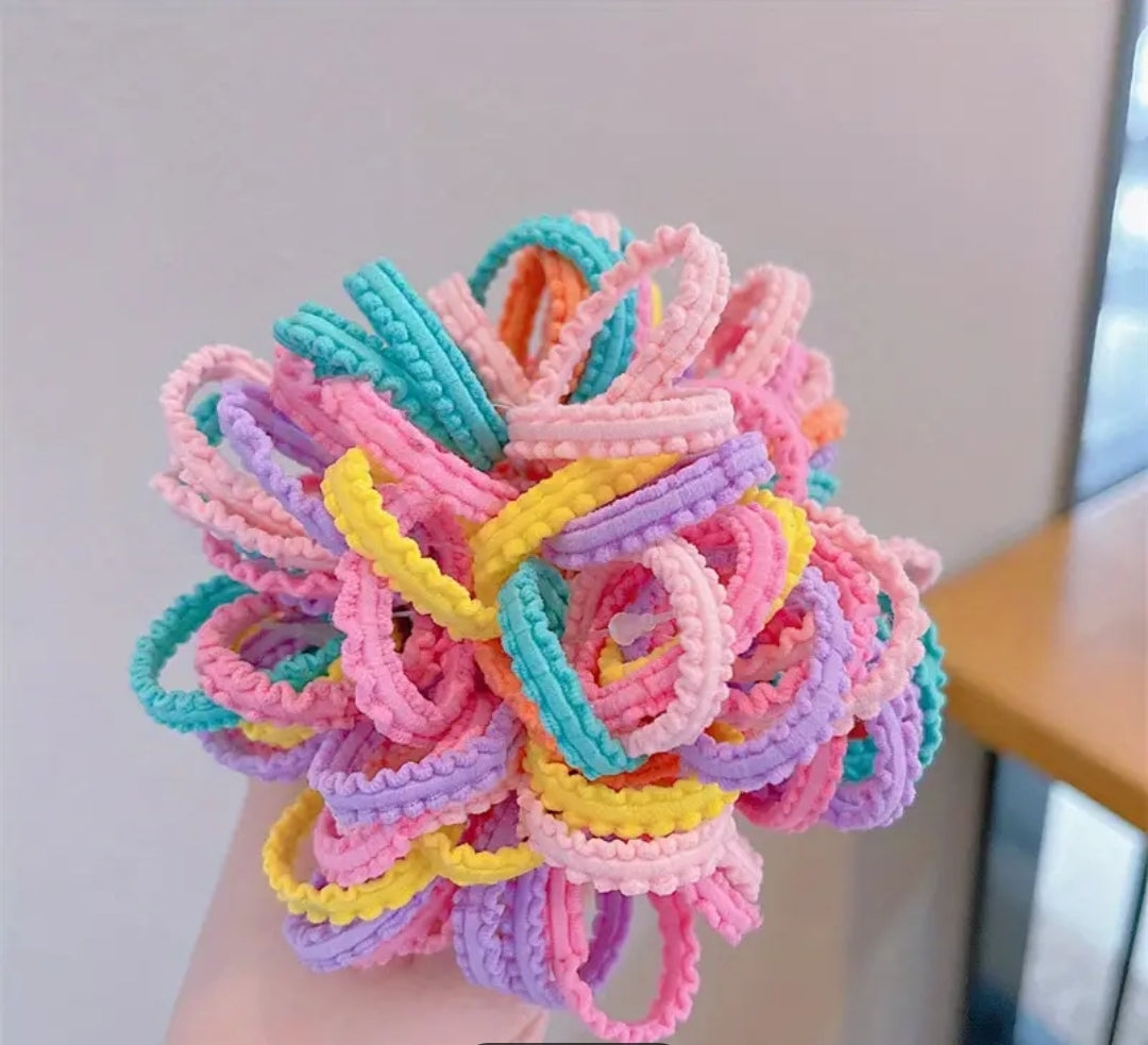 10pcs Colorful Girls Hair Rope, Elastic Hair Bands, Hair Accessories