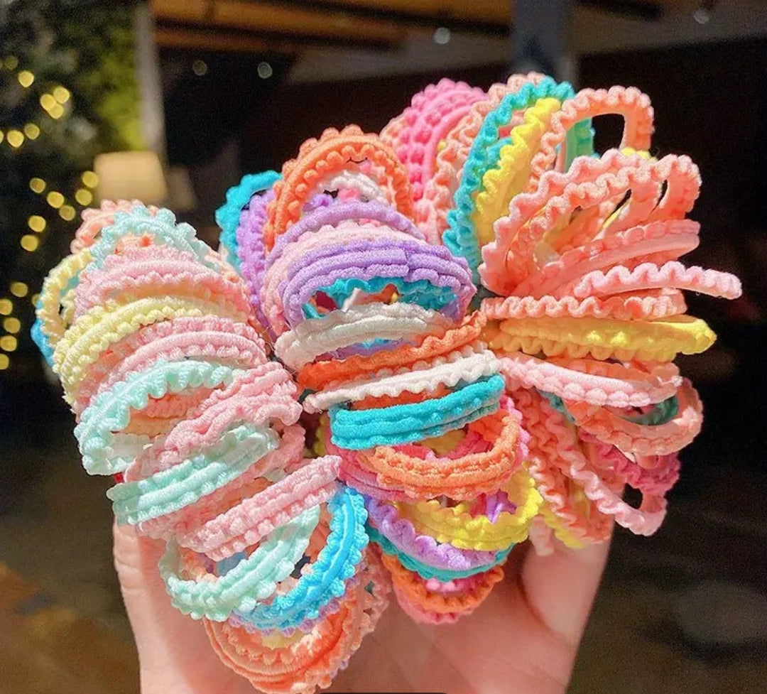 10pcs Colorful Girls Hair Rope, Elastic Hair Bands, Hair Accessories