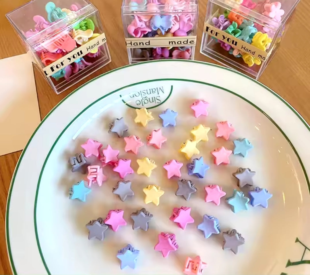 Colorful Mini Flower Hair Clips!