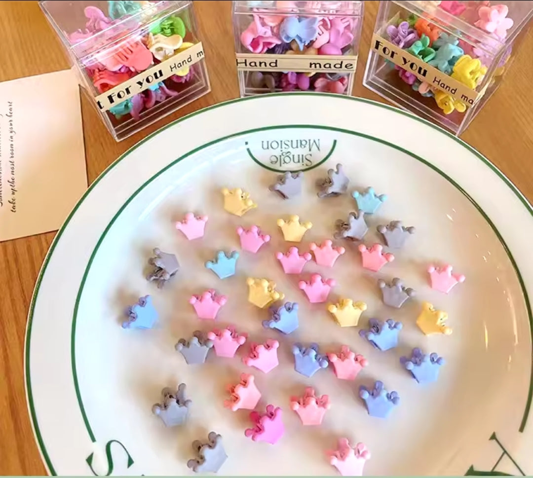 Colorful Mini Flower Hair Clips!