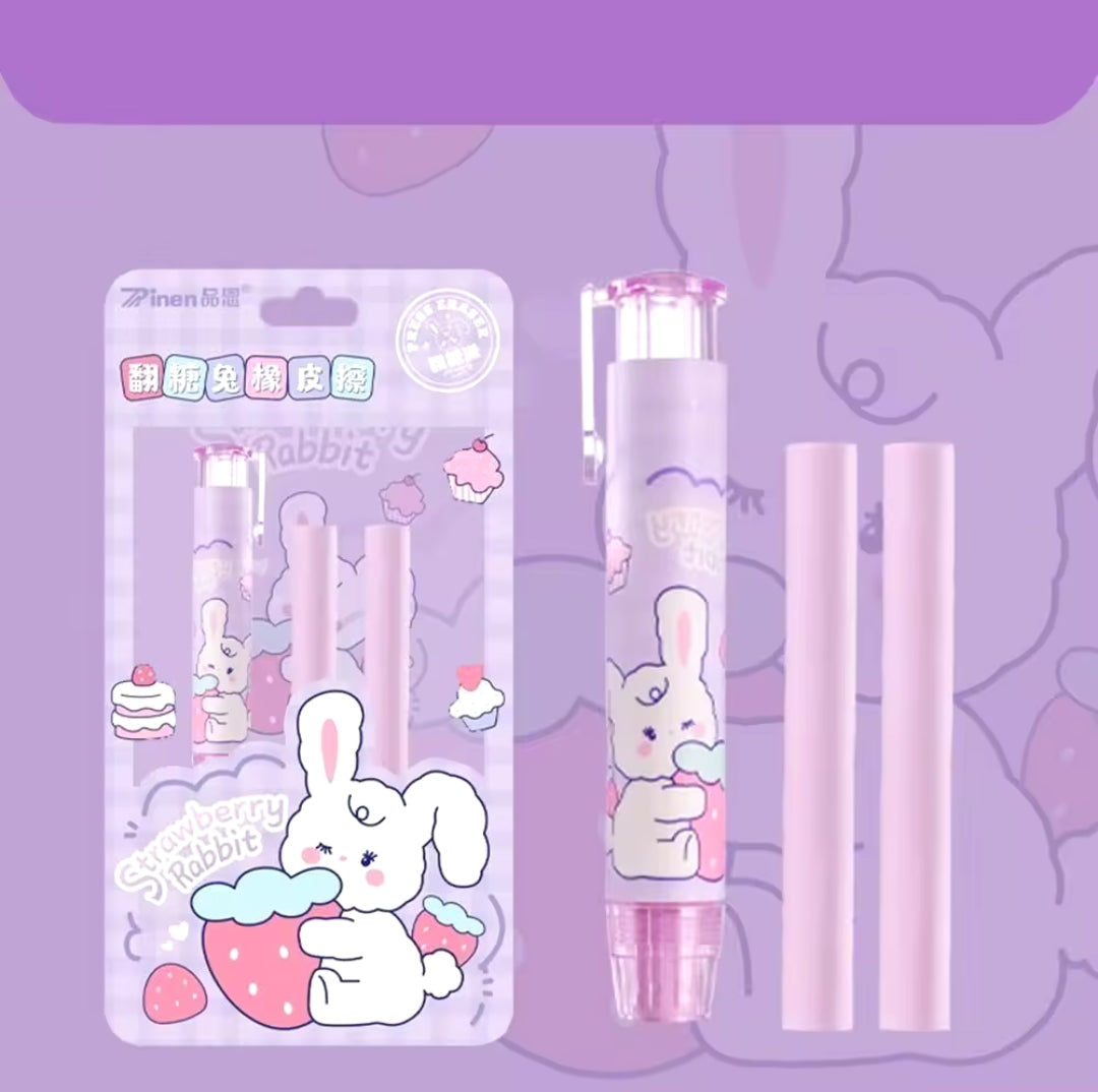 1pc, Retractable Push-type Eraser, Drawing Design,Stylish Stationery for kids