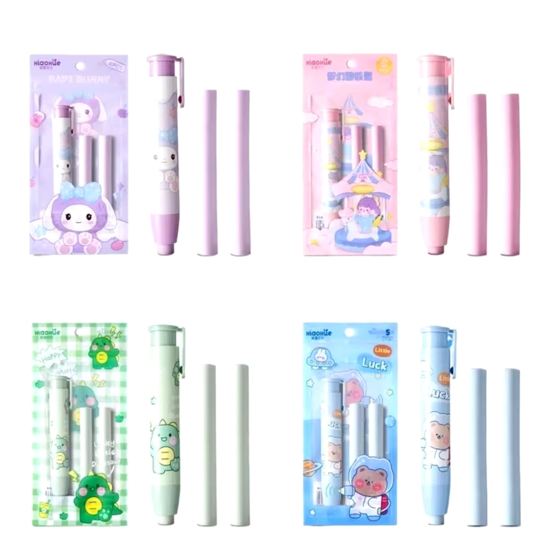 1pc, Retractable Push-type Eraser, Drawing Design,Stylish Stationery for kids
