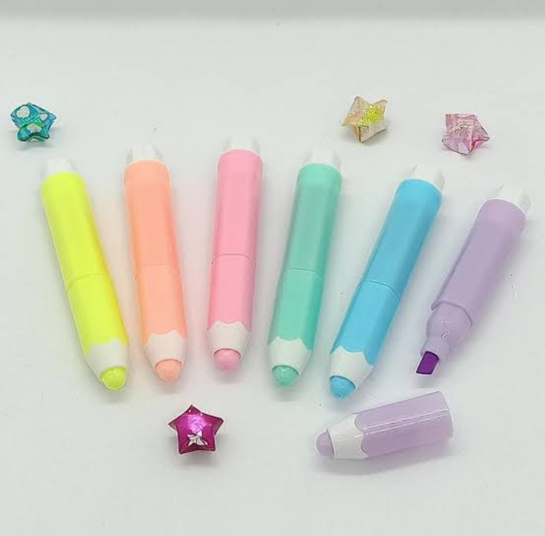 6pcs Kawaii Highlighter Pen Set!