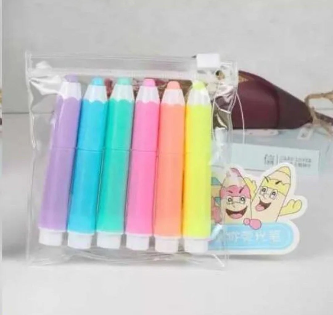 6pcs Kawaii Highlighter Pen Set!