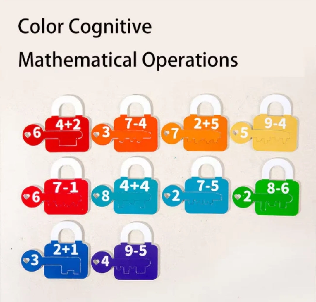 26Pcs Montessori Digital Number Lock And Key Matching Game