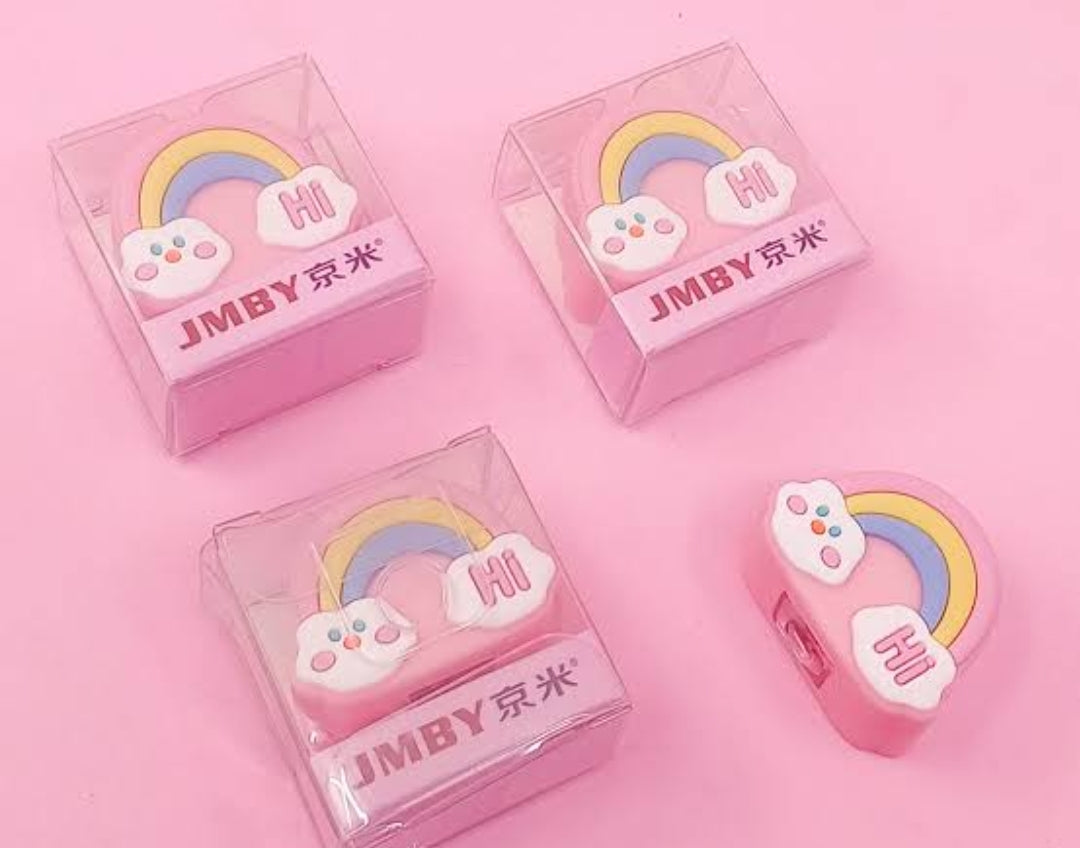 1pc Cartoon Rainbow Shaped Pencil Sharpener!
