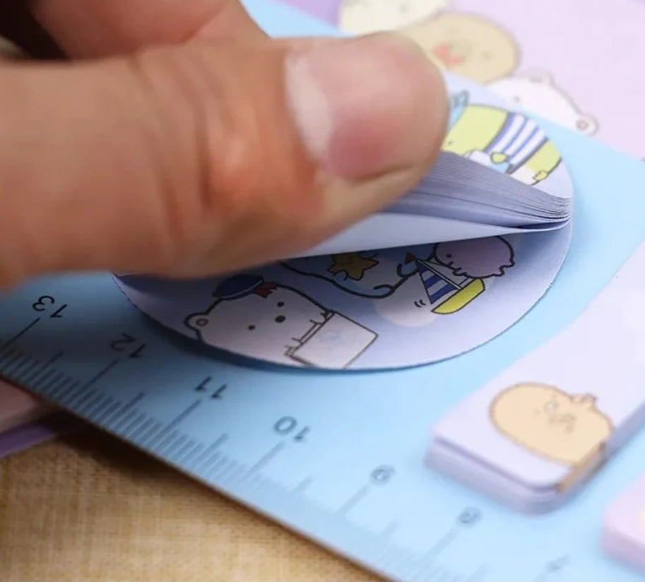 Cute Cartoon Sticky Notes - Perfect Aesthetic Stationery for School!