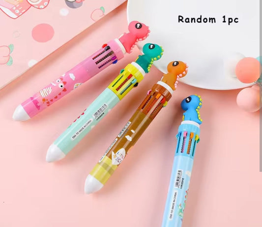Cartoon Multicolor  Pen | 10 Colour Creative Pen!