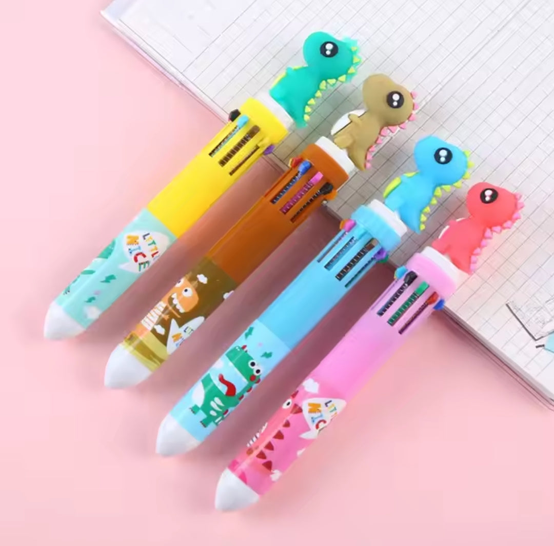 Cartoon Multicolor  Pen | 10 Colour Creative Pen!