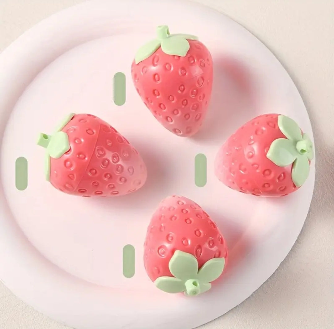 Mini Strawberry Warm Change Lip Balm Moisturizing Anti-dry Easy To Carry Anti-cracking Lipstick Colored Lip Tint Makeup Gloss