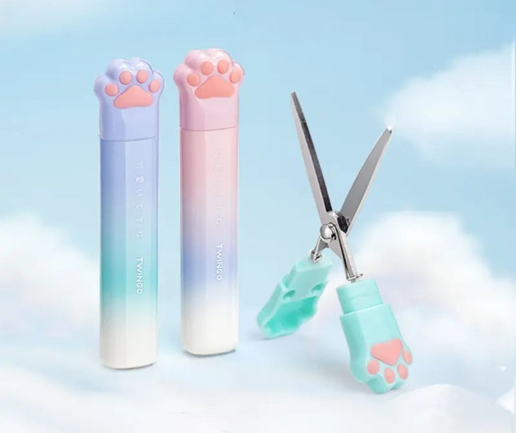 1pc KAWAII Cat Claw Scissors Portable Mini Pen Scissors Student paper Cutting Stationery