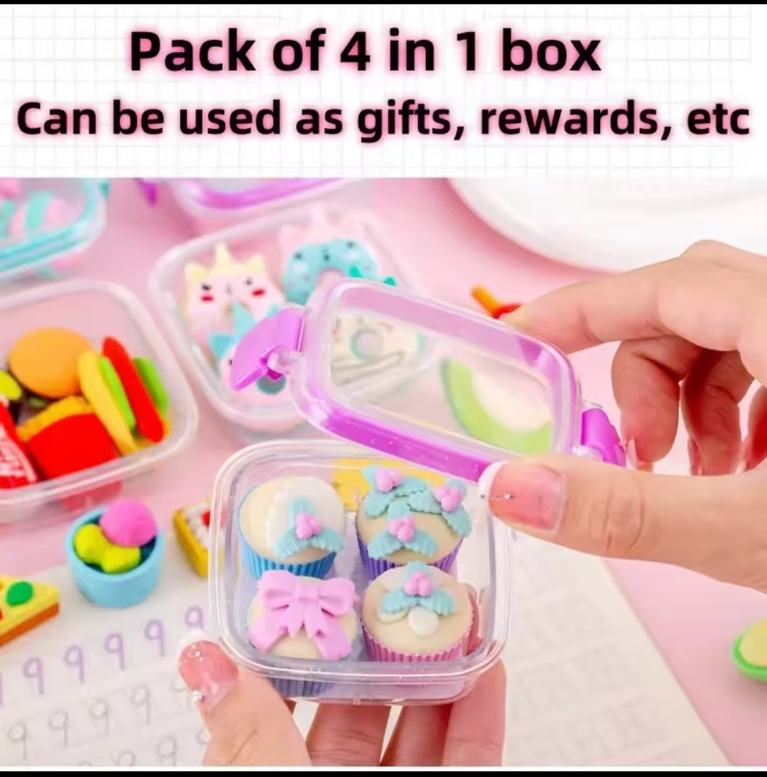 Lunch Box Eraser Set Lovely Eraser Soft Pencil Eraser!
