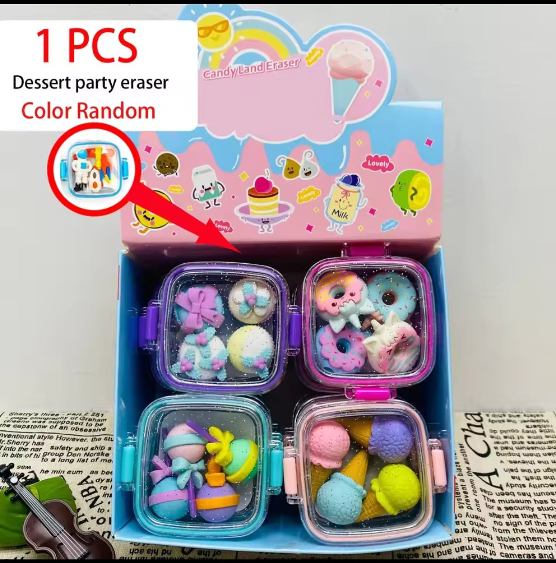 Lunch Box Eraser Set Lovely Eraser Soft Pencil Eraser!