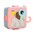 3D Cartoon Kids Bento Box | Leakproof Lunch Containers, Cute Square Lunch Box for Kids, Microwave-Safe Food Storage Container