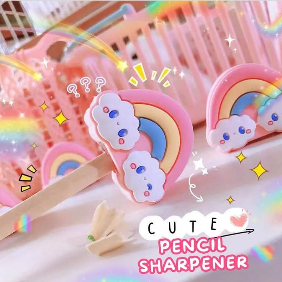 1pc Cartoon Rainbow Shaped Pencil Sharpener!
