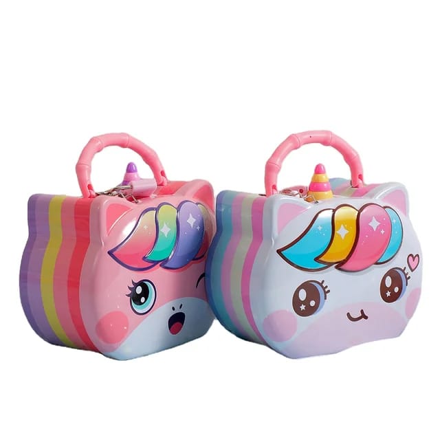 Cartoon Unicorn Piggy Bank Money Box With Lock!