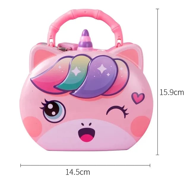 Cartoon Unicorn Piggy Bank Money Box With Lock!