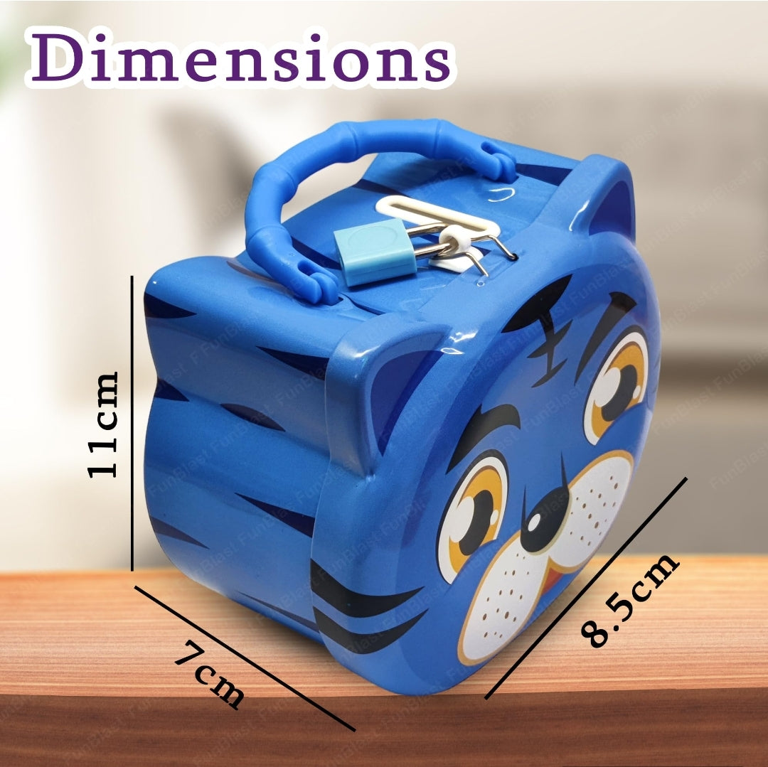 Tiger Piggy Bank Cute Money Box With Lock!