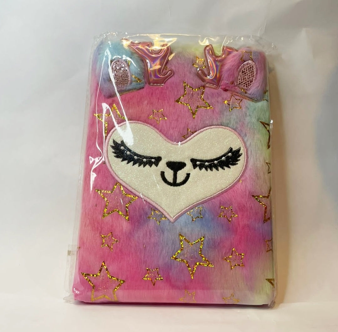 Aesthetic Dreamy Gradient Plush Notebook with 80 Pages, Ideal for Students – Cute Daily Planner, Journal, and Diary for Girls