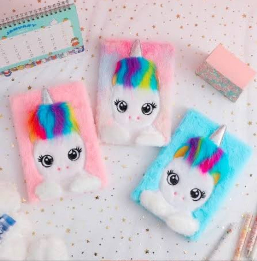 Aesthetic Dreamy Gradient Plush Notebook with 80 Pages, Ideal for Students – Cute Daily Planner, Journal, and Diary for Girls