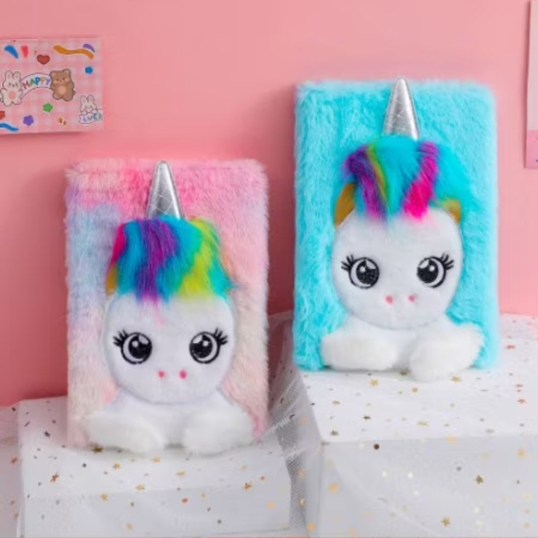 Aesthetic Dreamy Gradient Plush Notebook with 80 Pages, Ideal for Students – Cute Daily Planner, Journal, and Diary for Girls