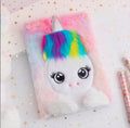 Aesthetic Dreamy Gradient Plush Notebook with 80 Pages, Ideal for Students – Cute Daily Planner, Journal, and Diary for Girls