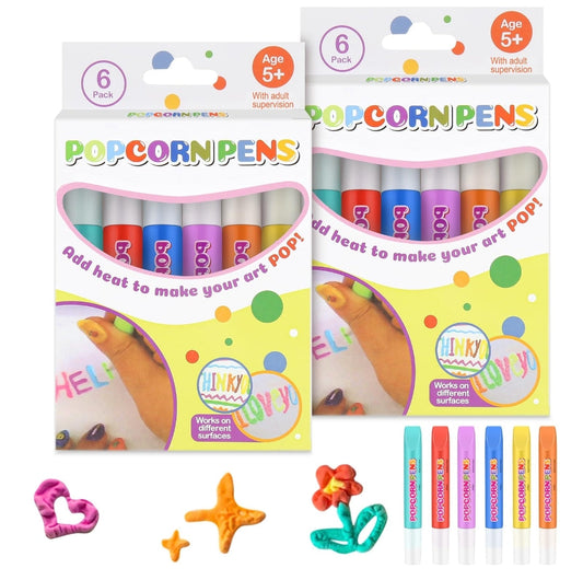 Heated Colour Expanding Puffy Pens-3D Magic Popcorn Bubble Pens!