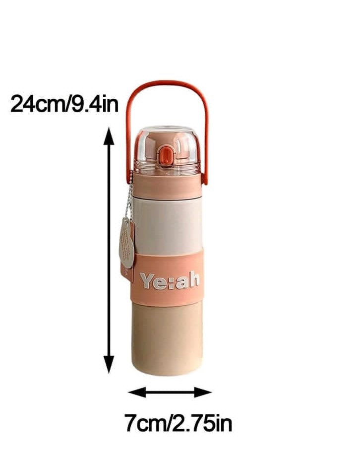 "New, Simple, and Spacious Portable Sports Mug – High-Quality Stainless Steel Direct Drinking Vacuum Cup"
