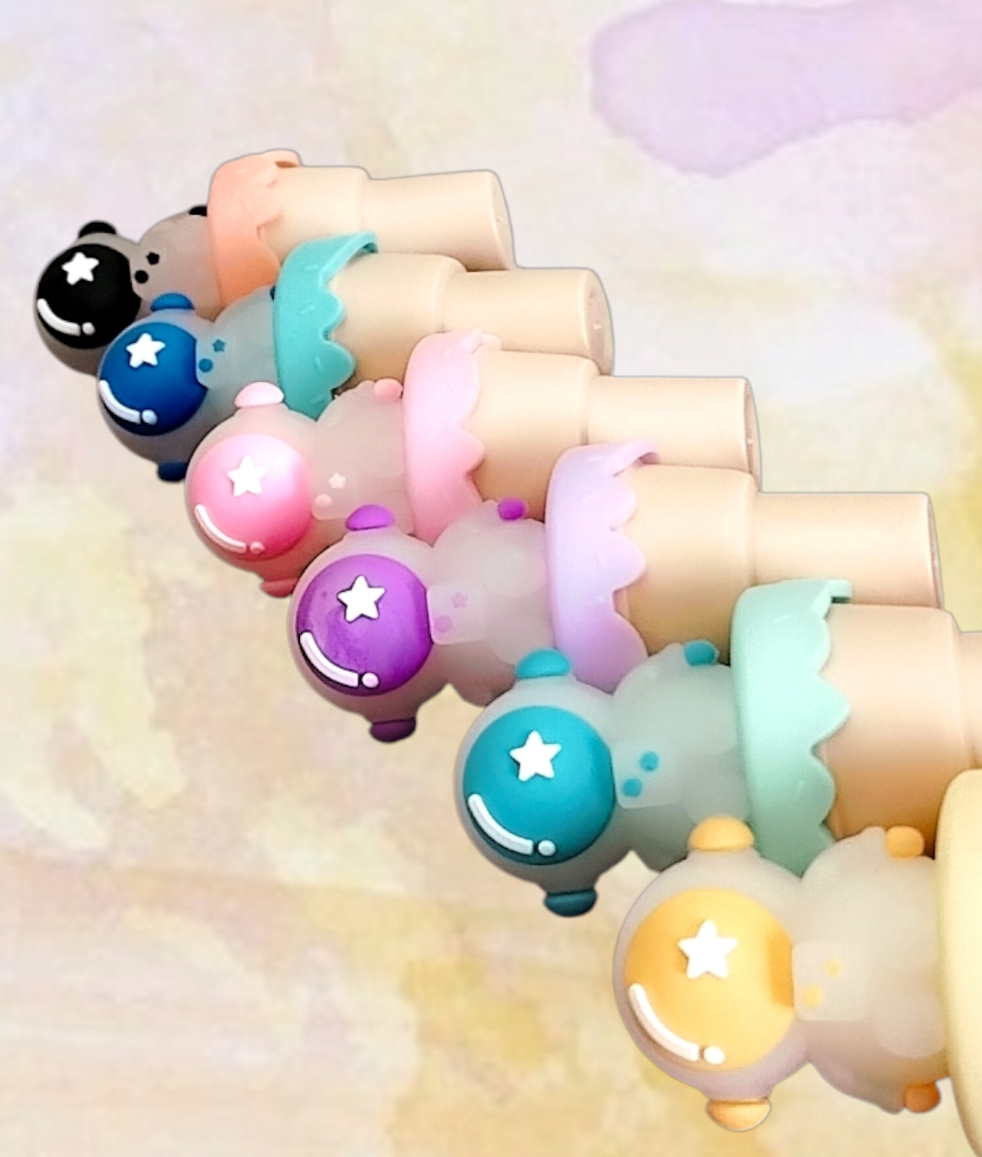 "Mini Astronaut Highlighter Set (6pcs) – Brighten Your Notes with Style"