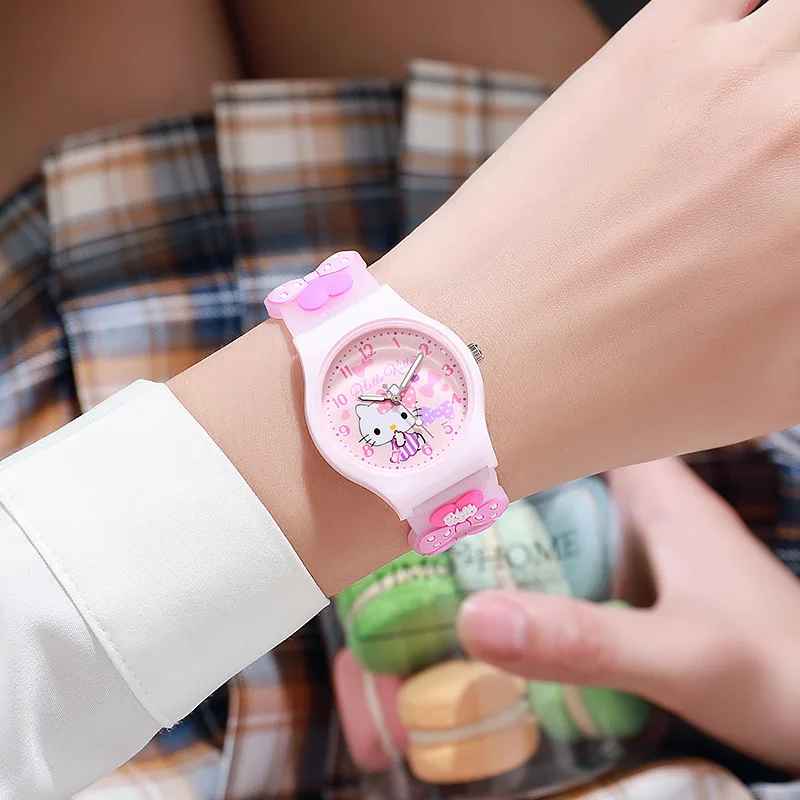 Hello Kitty, Kuromi, My Melody & Cinnamoroll Cartoon Wristwatch – Cute Anime-Themed Kids Watch | Perfect Birthday Gift for Boys & Girls! 🎁⏰