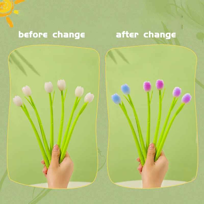 Tulip Colour Changing Flower Plastic Gel Pens!