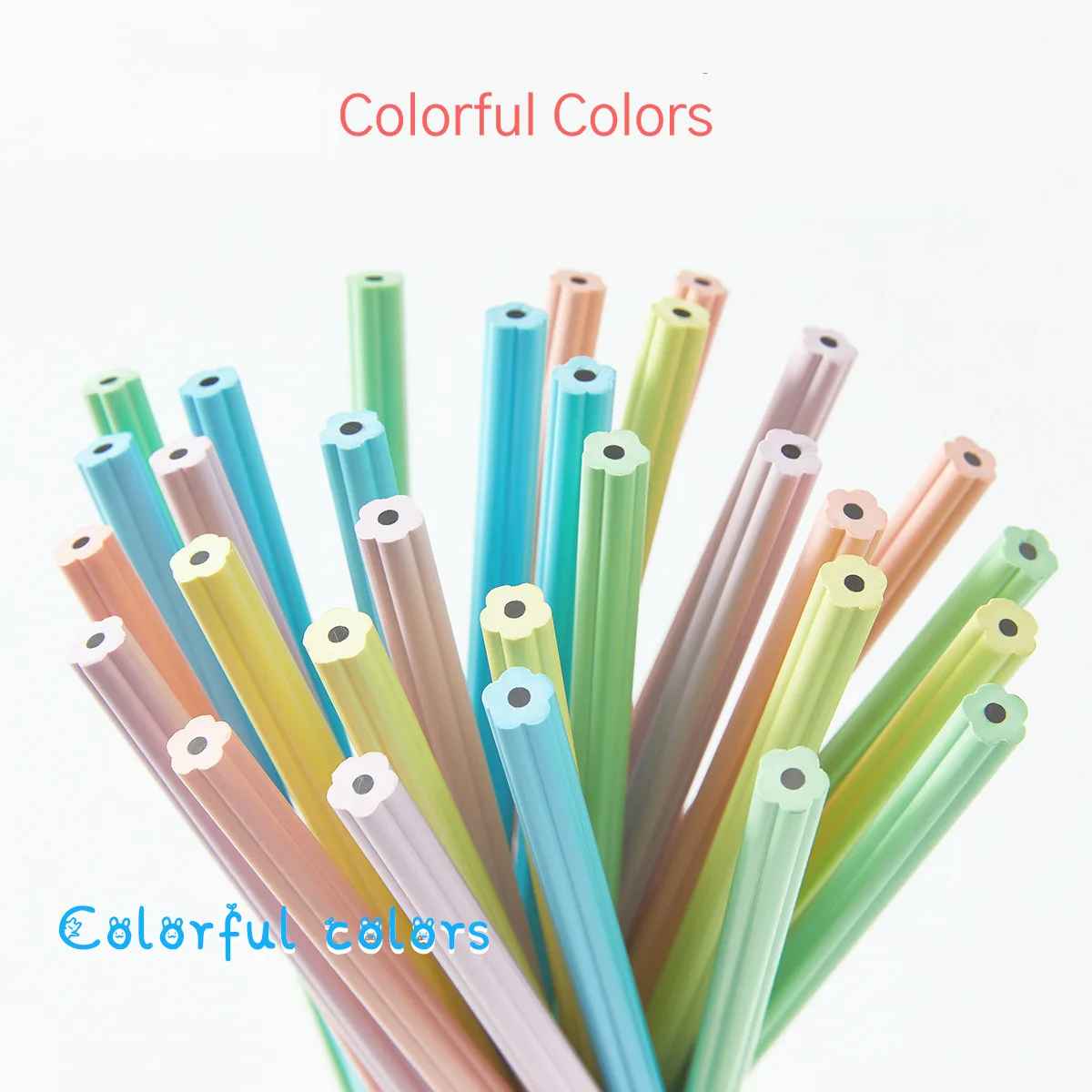 1Pair Petal Pencil HB Macaron Resin Pencils!