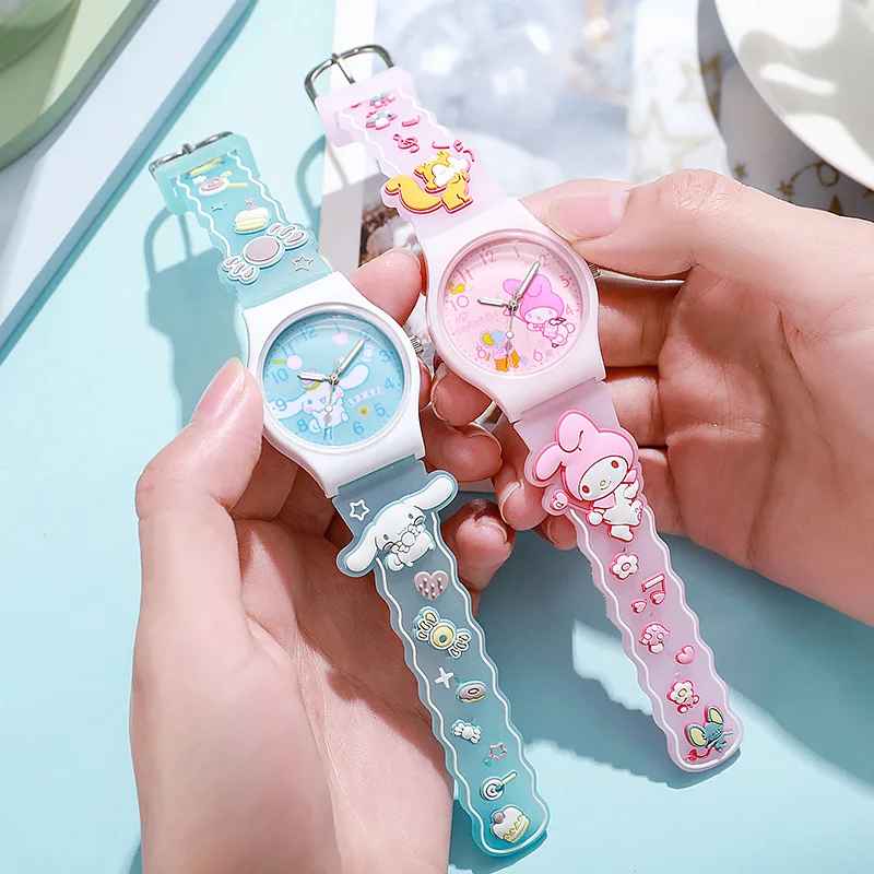 Hello Kitty, Kuromi, My Melody & Cinnamoroll Cartoon Wristwatch – Cute Anime-Themed Kids Watch | Perfect Birthday Gift for Boys & Girls! 🎁⏰