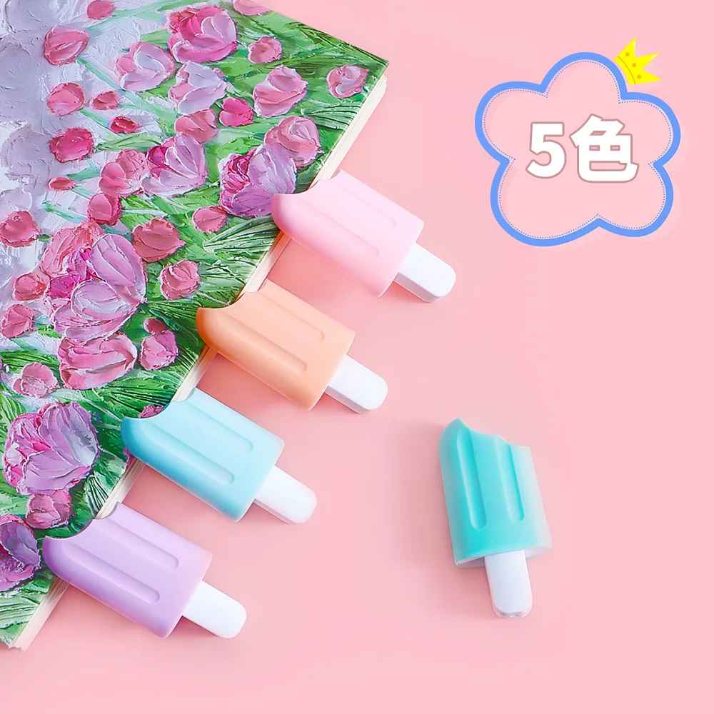 6pcs Mini Ice Cream Popsicles In Colorful Fluorescent Pens!