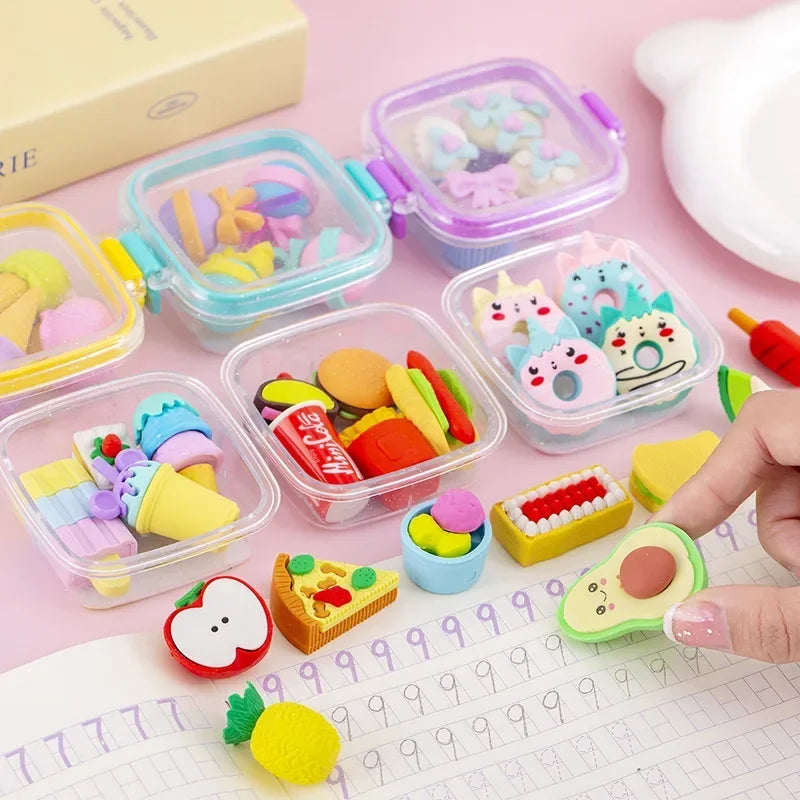 Lunch Box Eraser Set Lovely Eraser Soft Pencil Eraser!