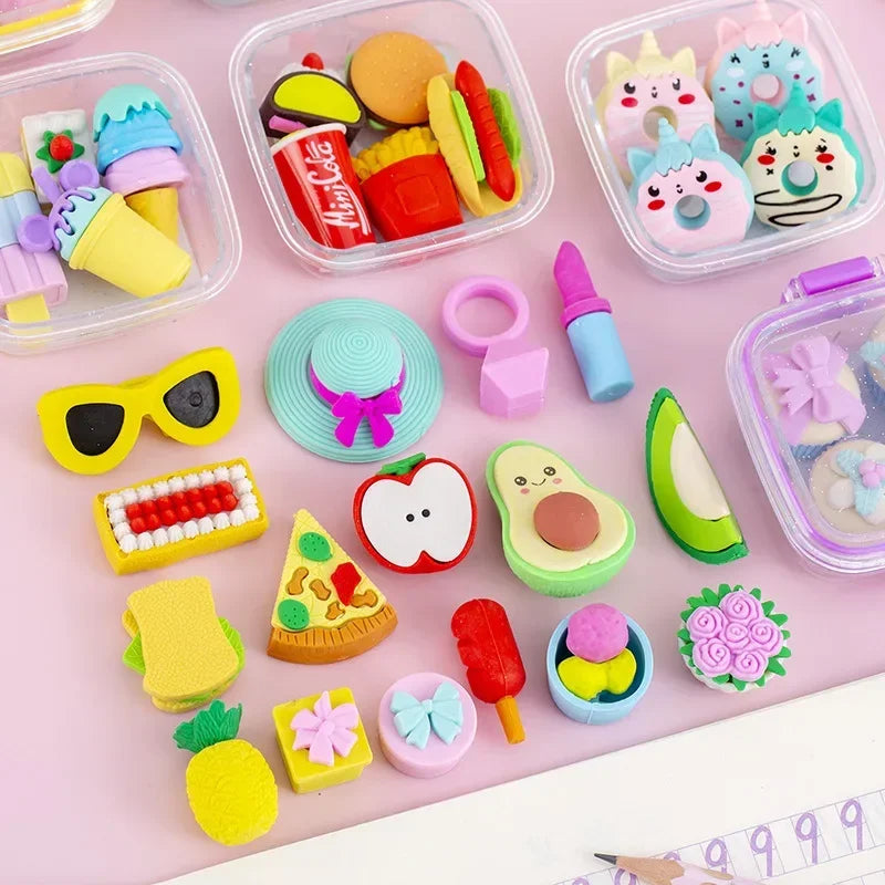 Lunch Box Eraser Set Lovely Eraser Soft Pencil Eraser!