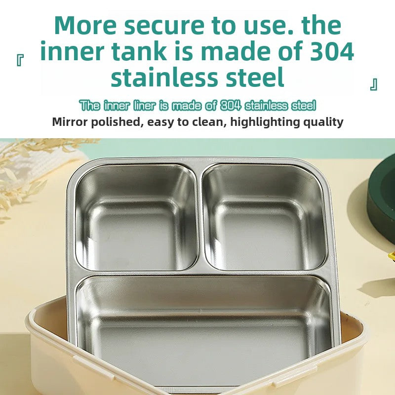 Double-Layer Portable Lunch Box-Microwave-Safe Bento Boxe!