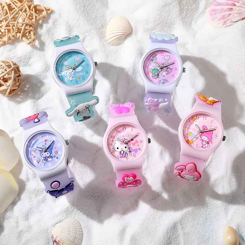 Hello Kitty, Kuromi, My Melody & Cinnamoroll Cartoon Wristwatch – Cute Anime-Themed Kids Watch | Perfect Birthday Gift for Boys & Girls! 🎁⏰