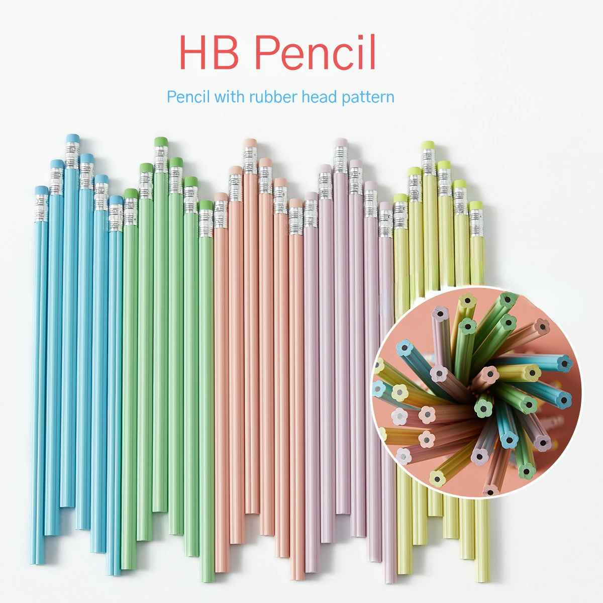 1Pair Petal Pencil HB Macaron Resin Pencils!
