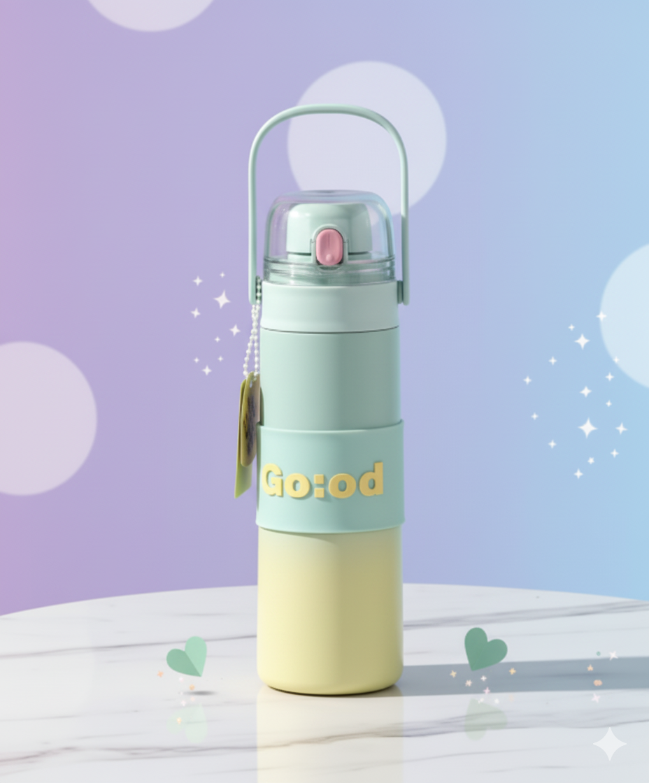 New Simple & Spacious Stainless Steel Portable Water Bottle!