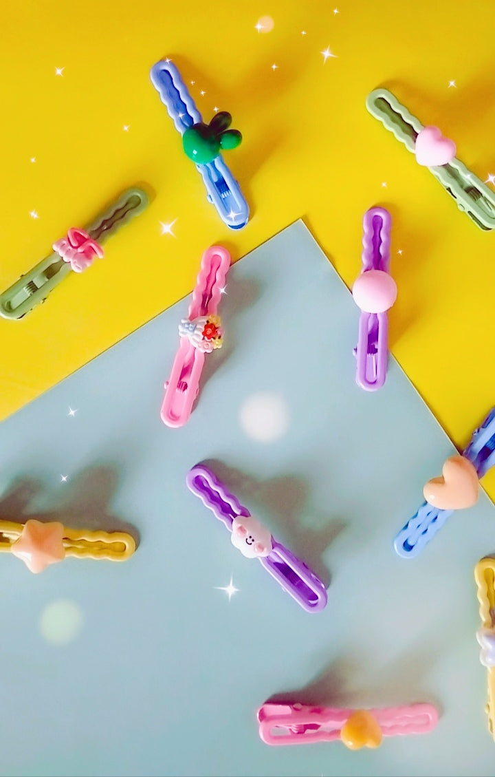 "5-Piece Cartoon Hairpin Set for Girls | Cute Hair Clip Accessories"