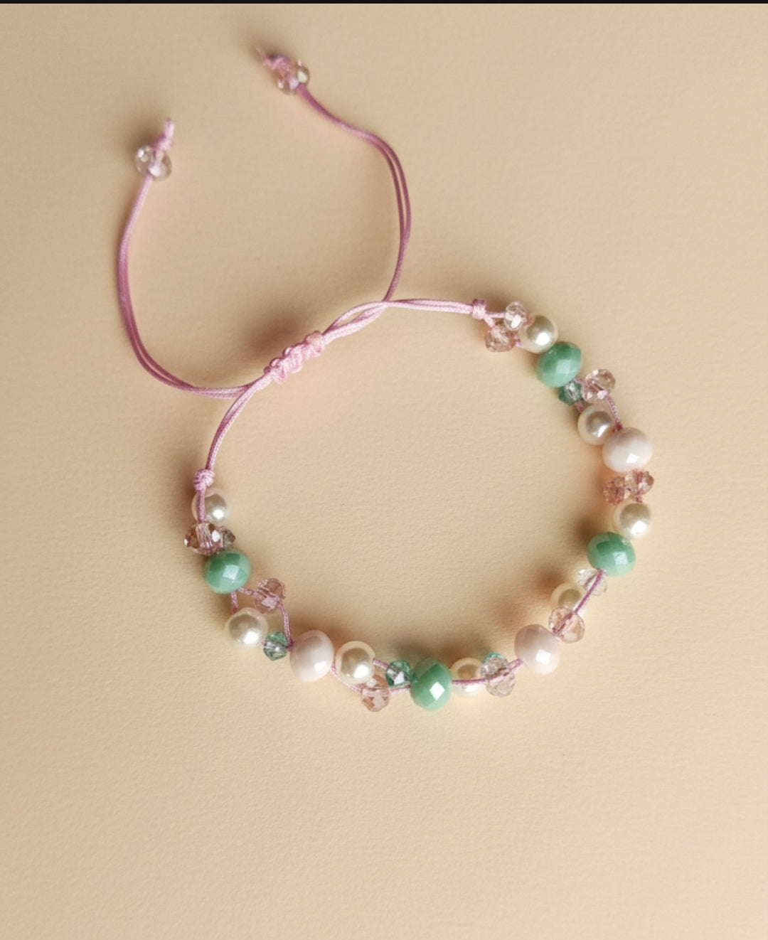 🌸 Pastel Pearl Beaded Bracelet 🌸